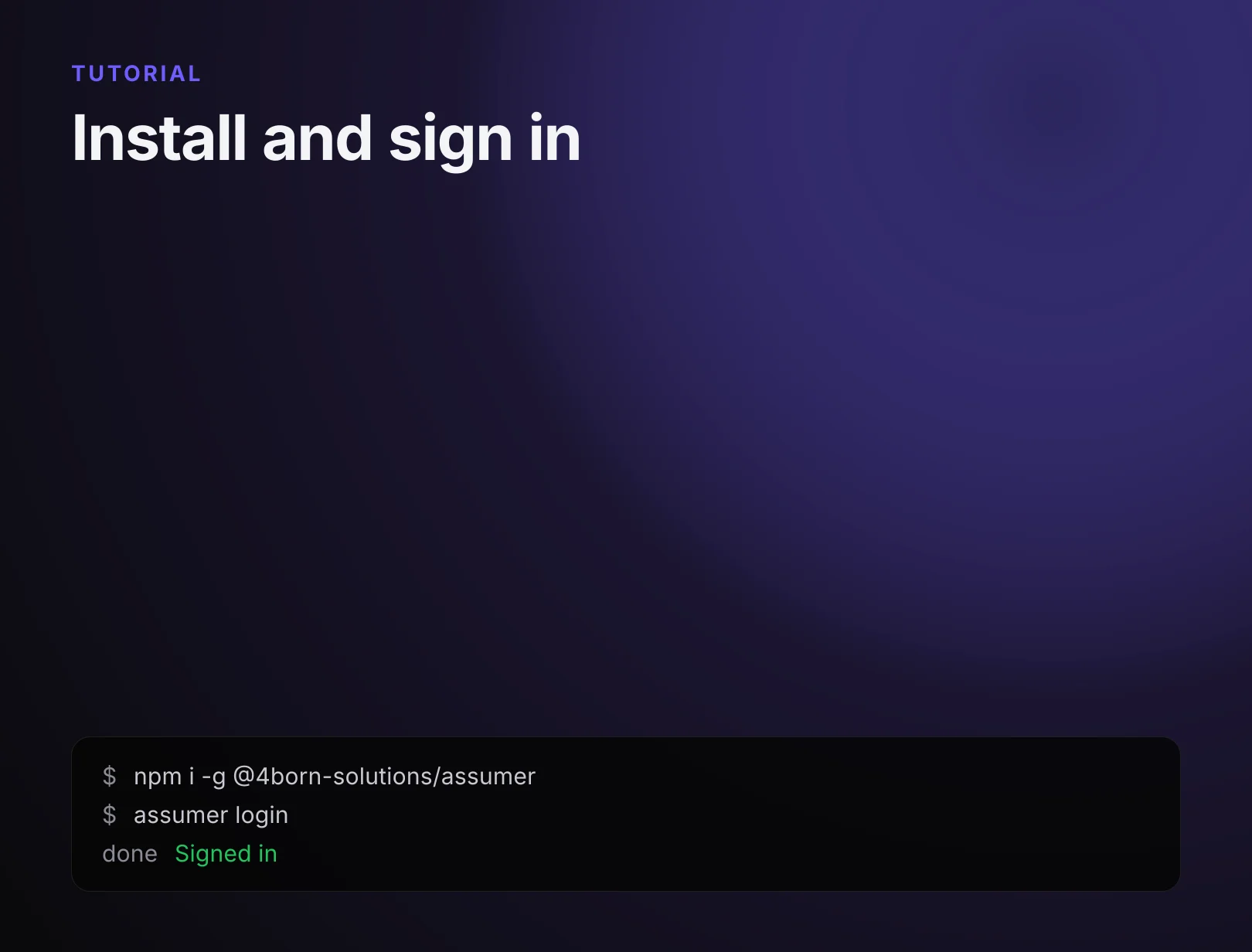 Install and sign in