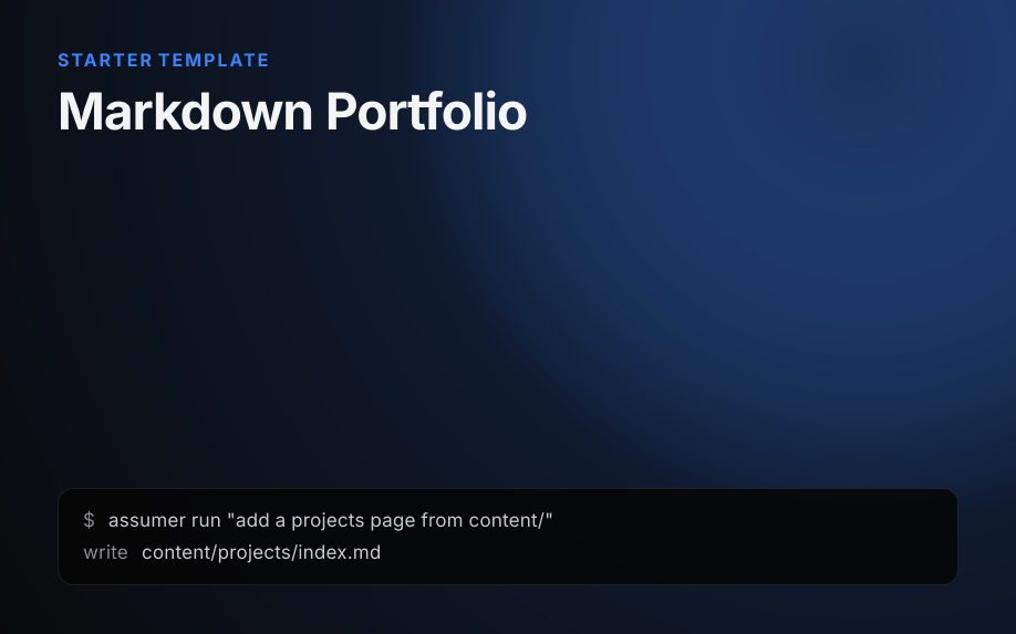 Markdown Portfolio Template