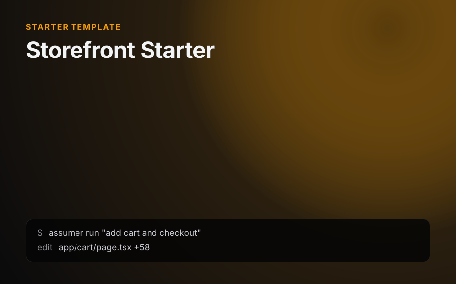 Storefront Starter Template