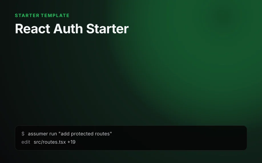 React Auth Starter Template