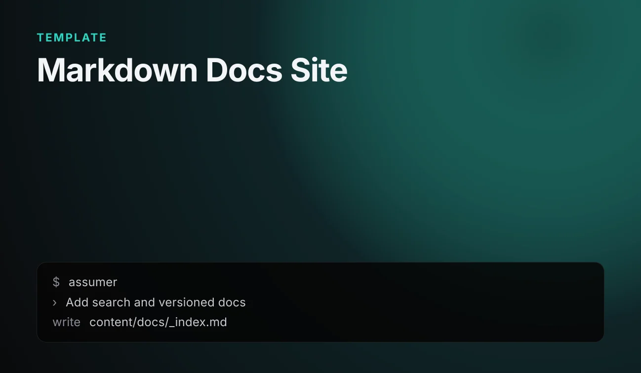 Markdown Docs Site