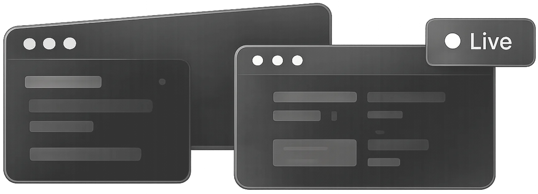 Live Preview Stacked Windows Graphic